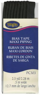 Maxi Corded Piping Black 117303031