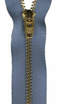 Metal Jean Zipper5" - Faded Blue - JEAN5-575