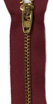 Metal Jean Zipper7" - Burgundy - JEAN-527