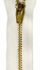 Metal Jean Zipper9" - Silky White - JEAN9-571