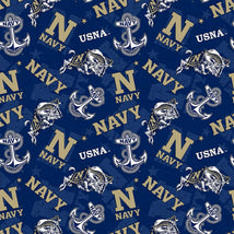 NCAA-Navy Midshipmen Tone On Tone Cotton 1178-USNA