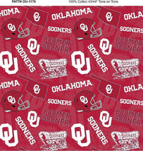 NCAA- Oklahoma Tone On Tone Cotton OU-1178