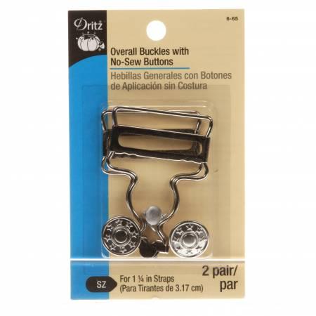 Overall Buckle With No Sew Buttons 1-1/4in Nickel 6-65 – The