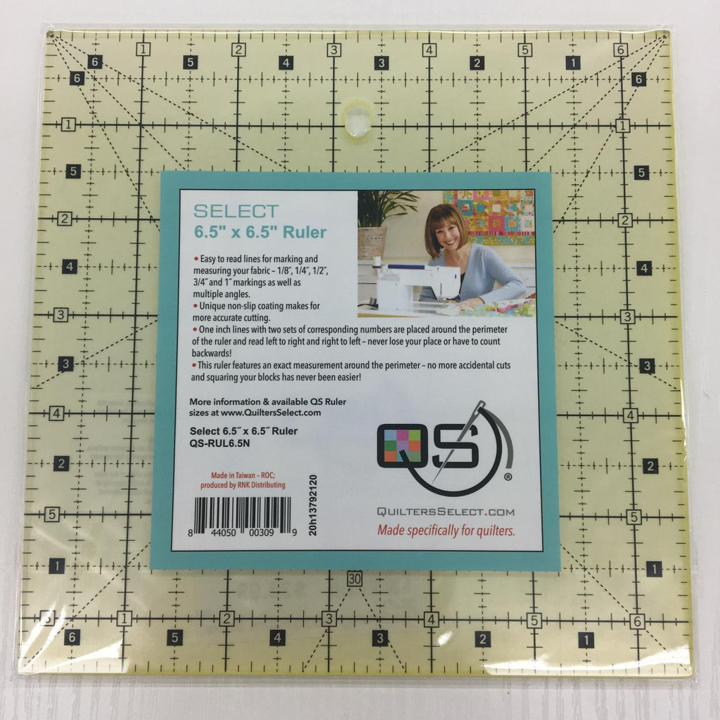 Quilters Select 6.5X6.5 Non-Slip Ruler QS-RUL6.5N – The Sewing Studio  Fabric Superstore