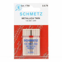 Schmetz Twin Machine Needle Metallic Size 3.0/90