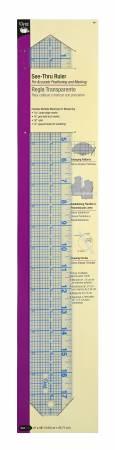 Dritz Quilt-N-Sew See-Through Ruler 2x18