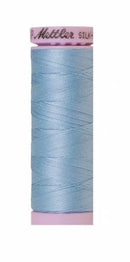 Silk-Finish Azure Blue 50wt 150M Solid Cotton Thread