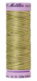 Silk-Finish Green Tea 50wt 100M Variegated Cotton Thread