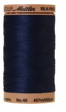 Silk-Finish Navy 40wt 500yd Solid Cotton Thread
