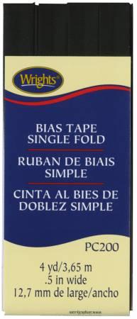 Single Fold Bias Tape Black