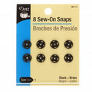 Snap Sew-On Size 1 Black 80-1-1