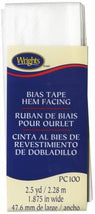 Tape Hem Facing Bias White Wrights 117100030