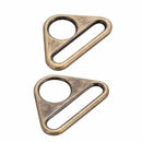 Triangle Ring Flat 1-1/2in Antique Brass Set of Two HAR15TRABTWO