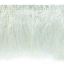 Tristan Feather Trim 8" White -  IR8027WH