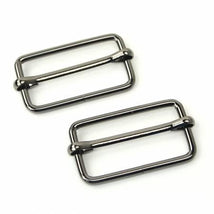 Two Slider Buckles 1 1/2" Gunmetal STS127BT