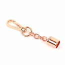 Two Tassel Caps with Swivel Rose Gold STS211C