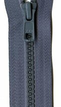 Vislon 1-Way Separating Zipper 24in Dark Gray VSP24-578