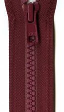 Vislon 1-Way Separating Zipper 28in Red VSP28-527
