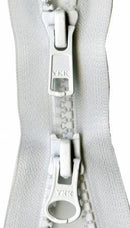 Vislon 2-Way Separating Zipper 26" - White V2W26-501