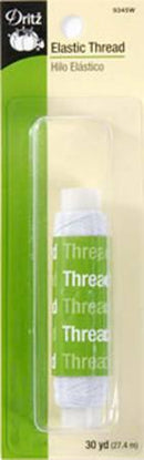 White Thread Elastic 30yds 9345W