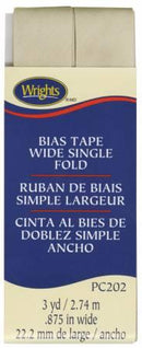 Wide Single Fold Bias Tape Khaki- 117202097