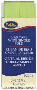 Wide Single Fold Bias Tape Lime Green- 117202628
