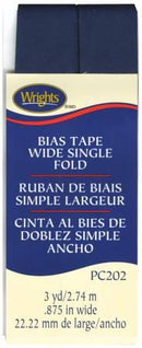 Wide Single Fold Bias Tape Navy- 117202055