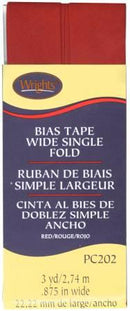 Wide Single Fold Bias Tape Red- 117202065
