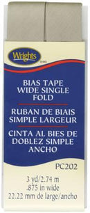Wide Single Fold Bias Tape Taupe- 117202033