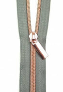 Zippers By The Yard Grey Tape 3 yds