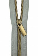 Zippers By The Yard Grey Tape 3 yds