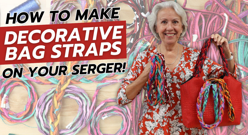 How To Make Decorative Braided Bag Straps On A Serger!