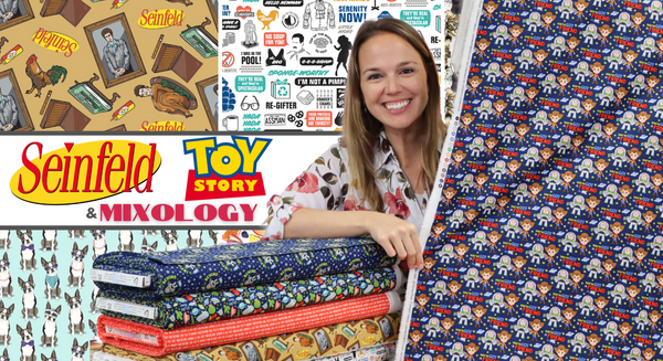 New Fabric Video #81: Seinfeld, Toy Story, Mixology, and More!