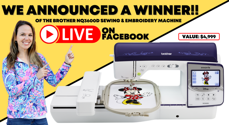 We Announced Our Giveaway Winner Of The NQ3600D Sewing & Embroidery Machine LIVE!!!