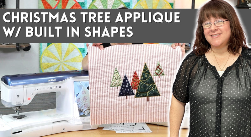 Five Minute Friday: Christmas Tree Applique With Built-In Shapes