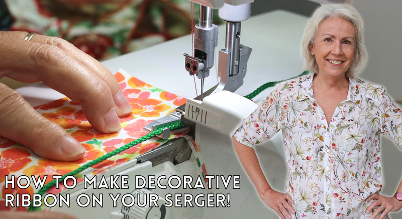 Five Minute Friday: How To Make Decorative Ribbon On Your Serger!