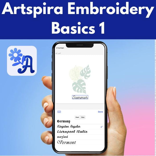 Artspira Embroidery Basics 1* Fri 10/03 1:00-4:00pm