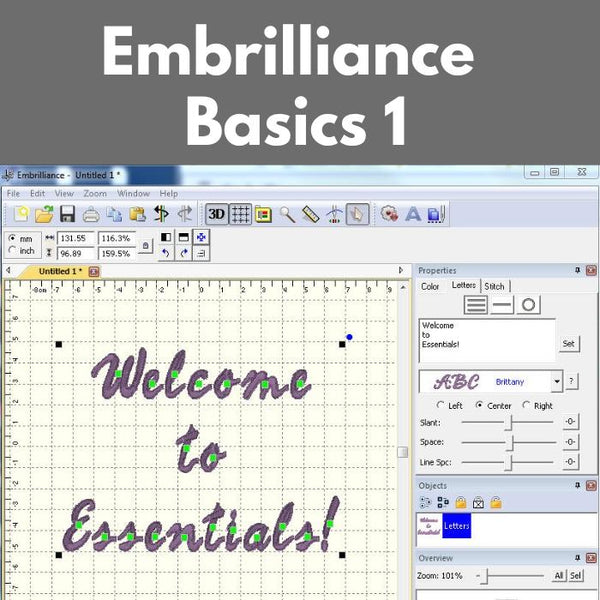 Embrilliance Basics 1* Fri 10/03 9:30am-12:30pm