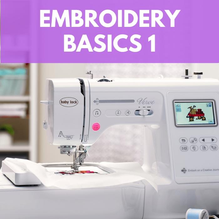 Embroidery Basics 1** Wed 03/04 1:00-4:00pm