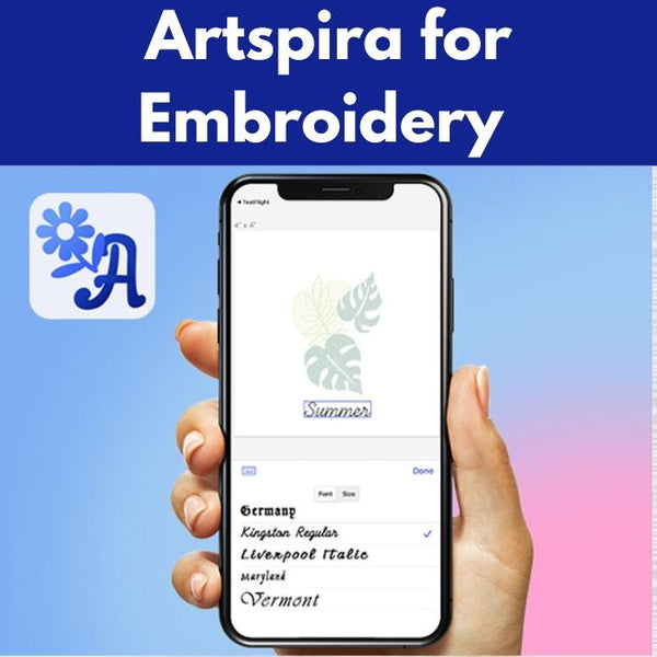 Artspira for Embroidery** Fri 01/09 1:00-4:00pm