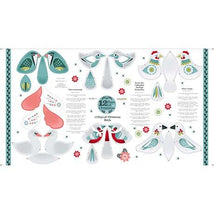 12 Days of Christmas-24.5" Panel Birds Multi 2600-32101-X