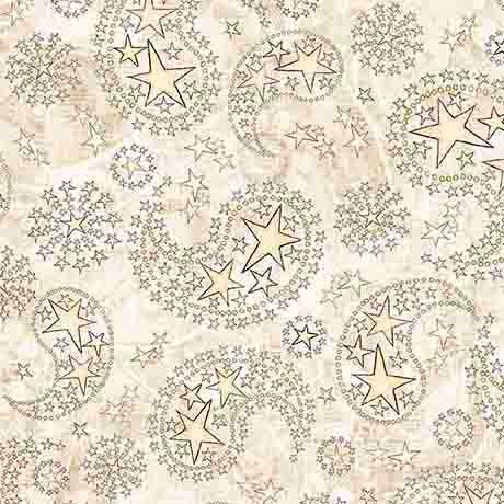 1776-Paisley & Stars Cream 2600-31665-E