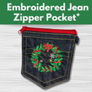 Embroidered Jean Zipper Pocket* Tue 11/17 9:30am-12:30pm