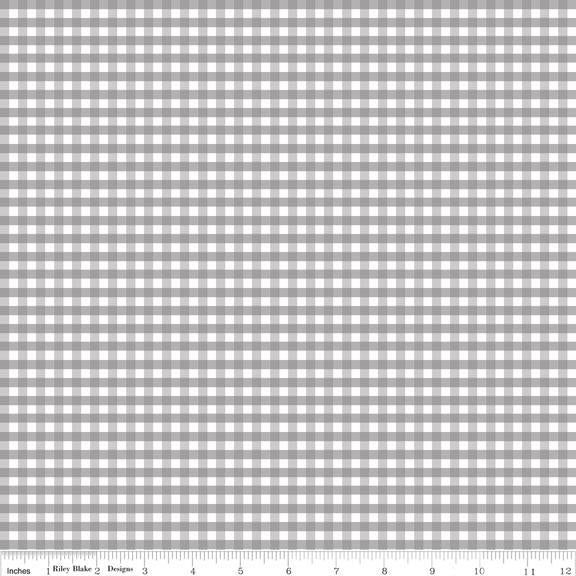 1/8" Small Gingham-Gray C440-GRAY
