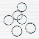 1" Split Rings, 6 pcs Silver