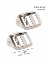 1in Strap Adjuster Nickel Set of Two HAR1STANTWO