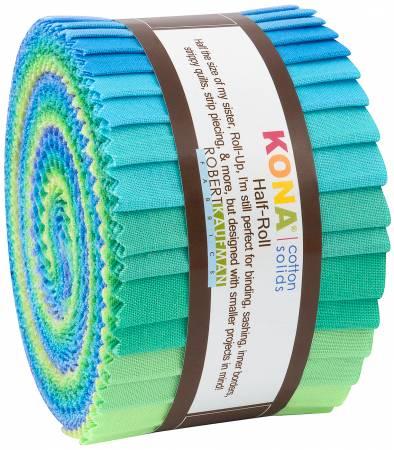 2-1/2in Strips Kona Cotton Mermaid Shores Palette, 24pcs/bundle HR-148-24