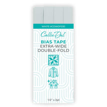 Extra Wide Double Fold Bias Tape White 1/2in x 3yd - CDWDF030