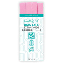 Extra Wide Double Fold Bias Tape Pink 1/2in x 3yd - CDWDF061