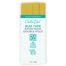 Extra Wide Double Fold Bias Tape Yellow 1/2in x 3yd - CDWDF079
